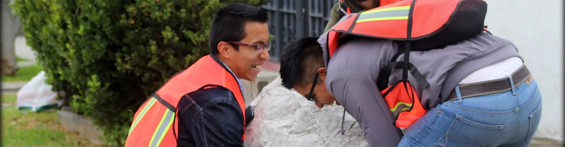 Brigadistas quitando un bien mostrenco